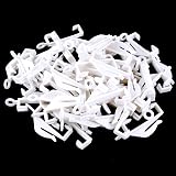 Gadget Planet 80pcs DECORAIL Curtain Track Glider Hooks White view 7