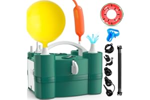LOOLAA Balloon Pump 3-in-1 Electric Air Pump for All Balloons& Inflatables, Triple Inflating Ports for Latex 260q Foil Mylar Balloon Inflation, Quick-Fill Inflator Deflator for Pool Floats Air Beds