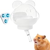Wenriko Hamster Water Bottle, 8 oz Small Animal Water Dispenser, White | Magnetic Holder, No Drip, Flexible Placement, For Glass Tank, Ideal for Syrian and Dwarf Hamsters