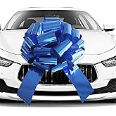 20 Inch Giant Bow for Car,1 Pc Giant Present Bow for Large Gift Wrapping New Houses Huge Present Birthday Christmas Decor (Metallic Blue)