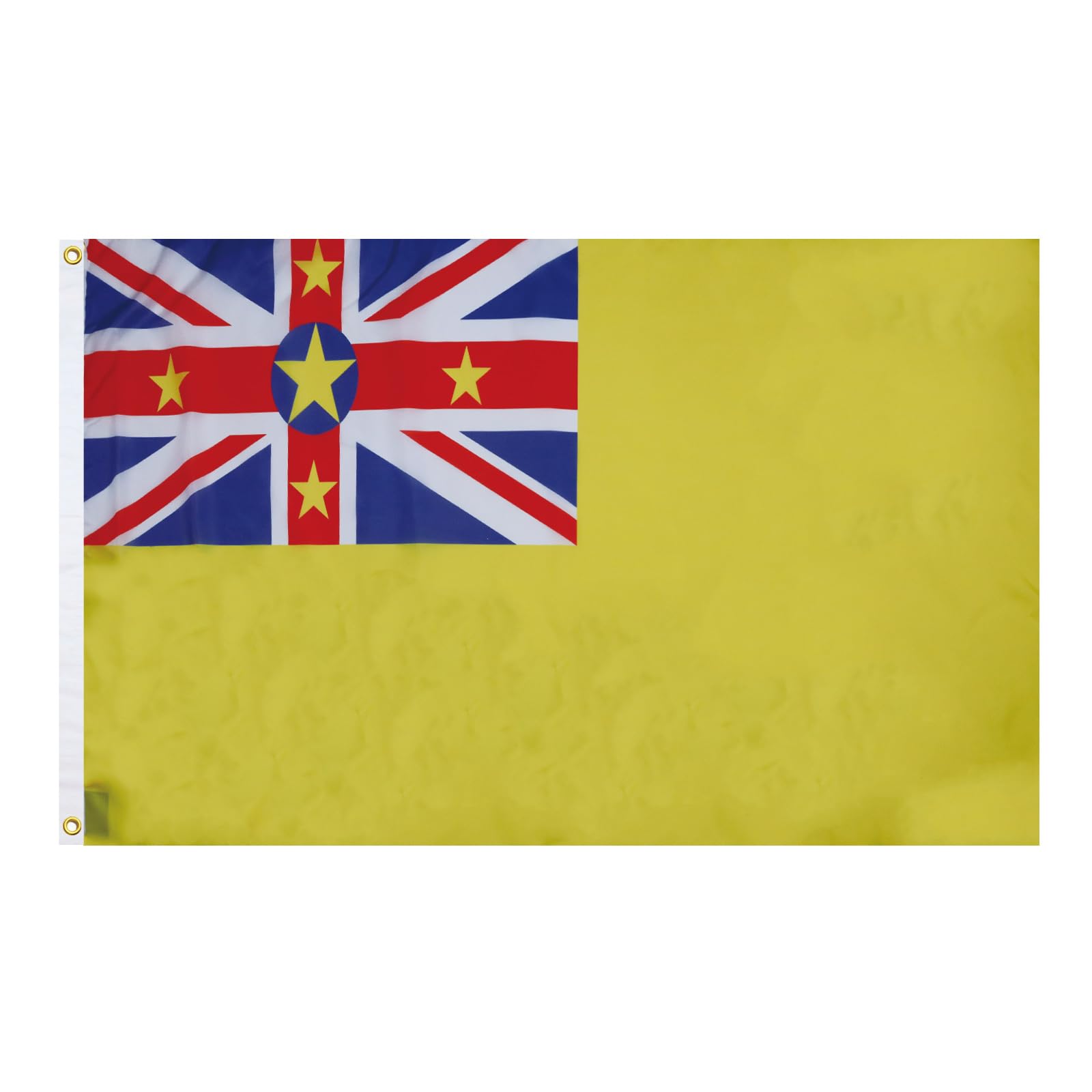 AZ FLAG - Niue Flag - 3x5 Ft - 100D Polyester Niuean Banner with Two Metal Grommets - Fade Resistant - Vivid Colors - 3' x 5' Feet - 150x90 Cm — image 1