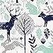 Carousel Designs Navy and Mint Woodlands Crib Blanket