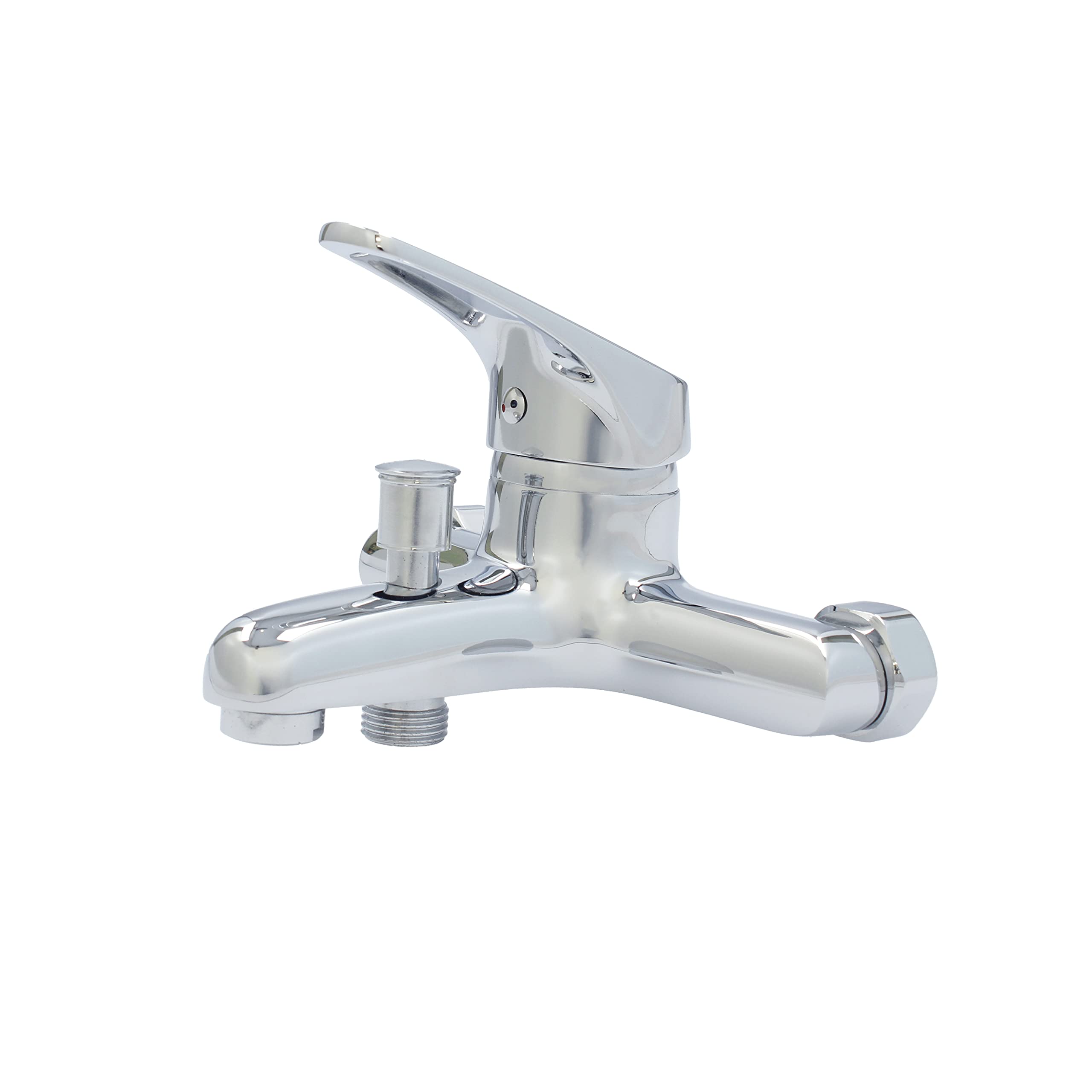 Fontastock URBEL FSKFGB003 Bathtub Mixer Set with Thread for Shower Flex, 40 mm Ceramic Cartridge, Zinc Handle, Brass Body and 5 Position Shower Hose and Bracket