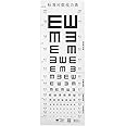 POPETPOP Eye Charts for Eye Exams, Snellen Eye Chart Standard Standard Visual Testing Chart with Height Measure Color Distance Vision Eye Chart for Home, Offices, and Schools