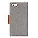 GOOSPERY Canvas Wallet for Apple iPhone 6S Plus Case (2015) iPhone 6 Plus Case (2014) Denim Stand Flip Cover (Gray)