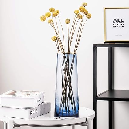 Cyl Home Vase Flower Arrangement Optic Color Glass Vases With