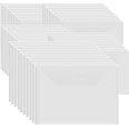 Briartw 50 Pack Clear 7x5 Storage Envelopes, Resealable Plastic Envelopes Pockets for Cutting Dies Stencil Crafts Organizer H