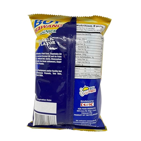 BOY BAWANG CORNICK, GARLIC – CRISPY TASTY & GLUTEN-FREE CORN NUTS 3.54 OUNCES (100G), 3 PACK