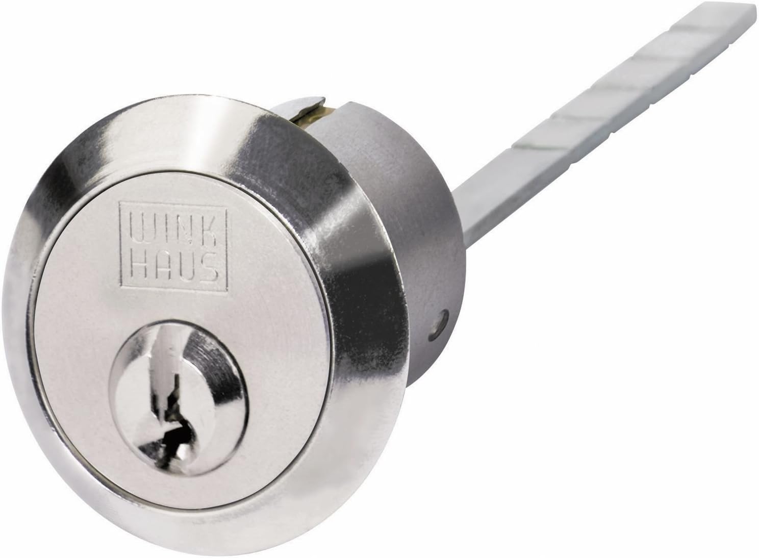 Wink Haus External Cylinder Lock AZ, Box REIGEL Pull Brass Nickel Matte Includes 3 Keys and Fastening Bolts, Pack of 1, AZ27/OE2 N P8