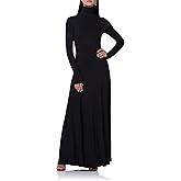 AFRM Womens Regina Long Sleeve Turtleneck Maxi Dress