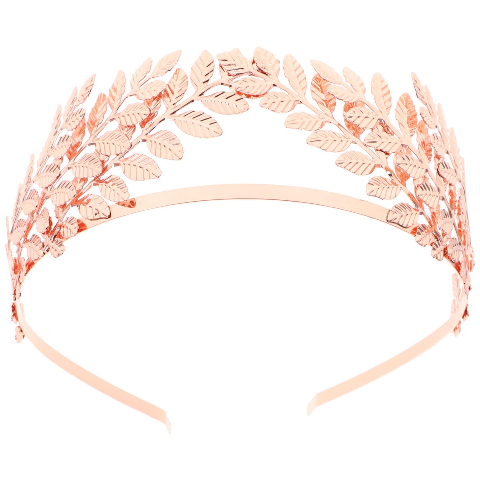 minkissy Laurel Crown Headband, Goddess Headband Leaf Headpiece Leaf Branch Crown Hair Accessories Rose Gold