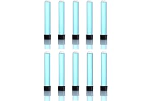 13x100mm Glass Test Tubes with Black Screw Caps, 8ml Boro Glass Test Tubes for Scientific Experiments, Candy Storage, Party and Home Decorations, Plant Propagation and Holiday Gifts, HUAOU, Pack of 10