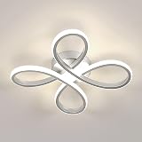 Comely ModernLED Ceiling Light 30W 3375LM 4500K Silver 30cm Flower