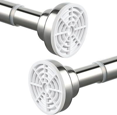 FRENESSA Shower Curtain Rod Stainless Steel Extendable Tension Rod 63-118cm