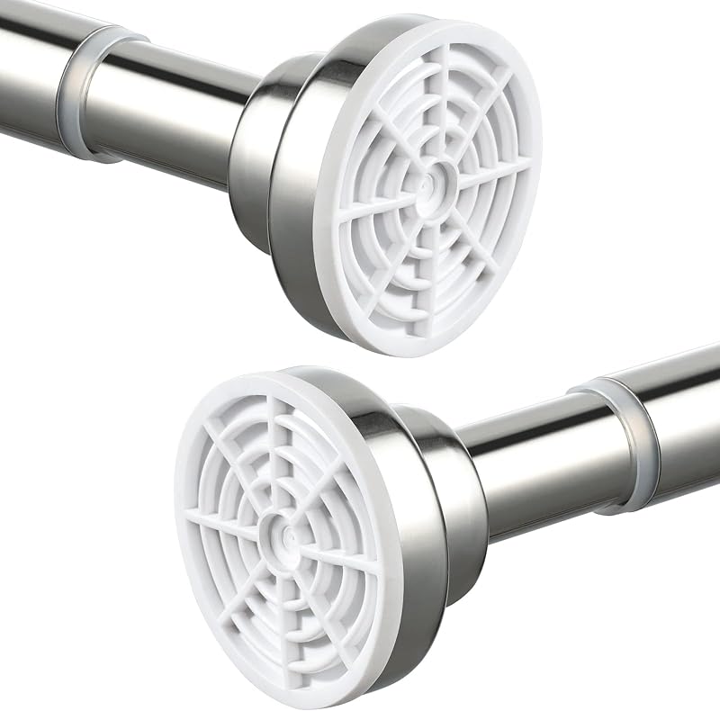 FRENESSA Shower Curtain Rod Stainless Steel Extendable Tension Rod 63-118cm
