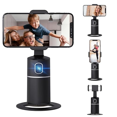 Auto Tracking Tripod, Face Tracking Phone Holder 360 Tripod Phone
