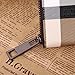 Women's Hand Woven Zip Around Leather Wallet Long Clutch Purse (plaid)
