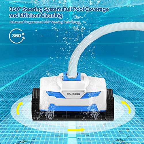 PAXCESS Pool Suction Cleaner,Wall Climbing Auto Pool Vacuum Cleaner,360