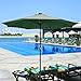 9' Outdoor Patio Aluminium Umbrella 32 Solar Powered LED Crank Tilt UV30+ 180g Cover Top Beach Deck (Green) by Yescom