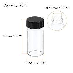 PATIKIL 20mL Reagent Media Bottle, 10 Pack Round