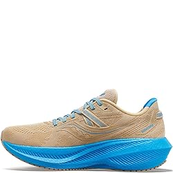 Saucony Women's Triumph 20 Sneaker, Desert/Aqua, 10