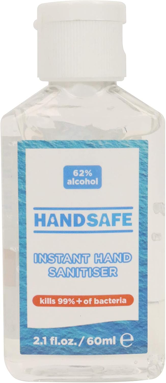 Handsafe, 4 x 60ml Hand Sanitiser Liquid Multipack, Kills 99.9%+ of Bacteria & Viruses, 70% Alcohol Based, Medical Grade - Image 4