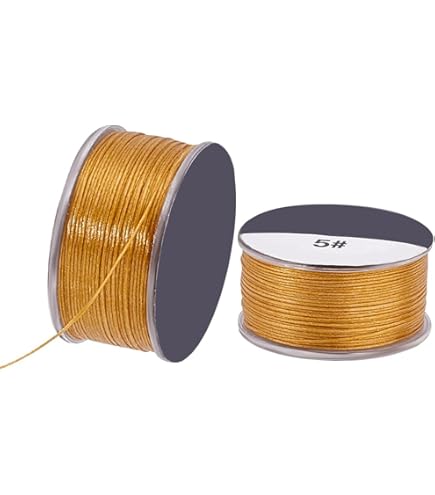 Nymo Nylon Beading Thread, Bobbin, Size D Champagne, 64 Yards (192 Feet