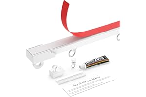 YLNANMI Self-adhesive Ceiling Curtain Rail 4 x 40 cm (160 cm), Curtain Rails Installed on the Ceiling and Walls, Curtain Rail