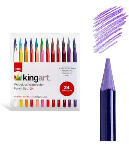 Amazon.com: Koh-I-Noor Progresso Woodless Colored 24-Pencil Set