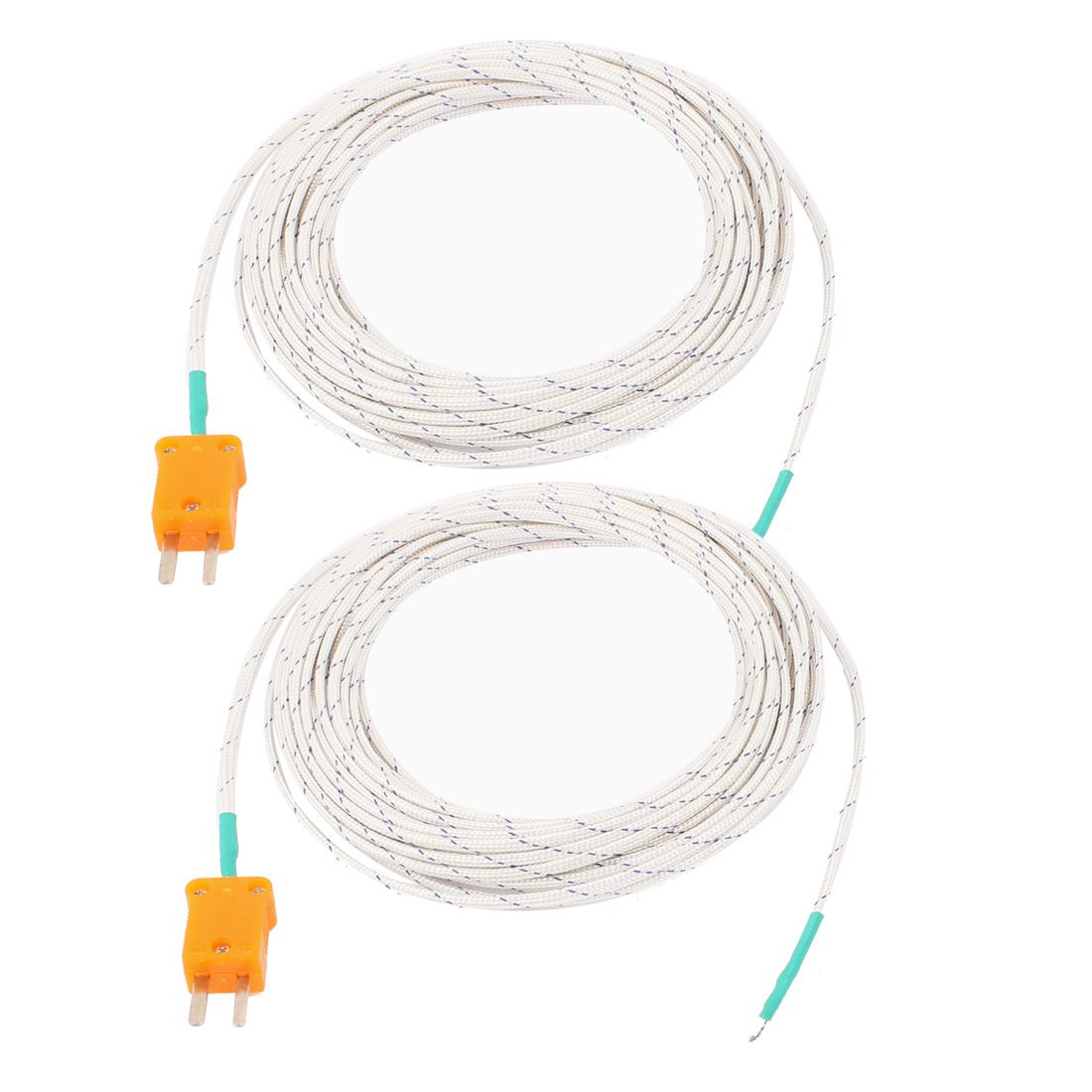 sourcingmap® 2pcs 10M Long 0C-700C K Type Earth Thermocouple Probe Sensor Cable