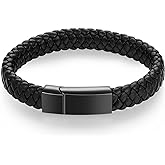 abooxiu Cremation Bracelet for Ashes Leather Urn Bracelet Cremation Jewelry Ash Bracelets Memorial Bangle Ashes Keepsake for Women Men