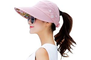 HINDAWI Sun Hats for Women Wide Brim Sun Hat UV Protection Caps Floppy Beach Packable Visor