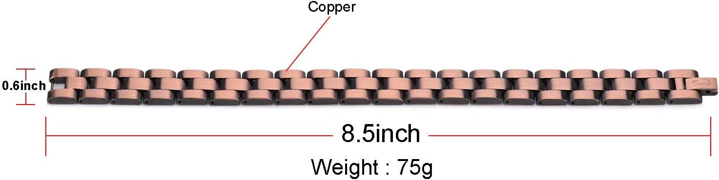 JEROOT TECH Copper Magnetic Therapy Bracelet for Carpal Tunnel and Arthritis Relief: Health & Personal Care