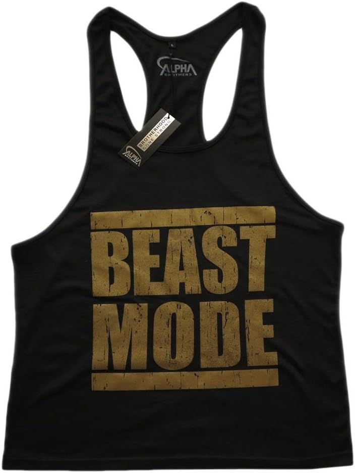 CRAZYBODIES Beast Men's Stringer Bodybuilding Fitness Muscle Workout Gym Tank Top Singlet