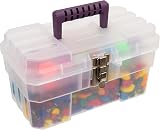 Akro-Mils 09514CFT 14-Inch Plastic Art Craft Storage Tool Box Semi-Clear view 1