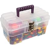 Akro-Mils 09514CFT ProBox 14-Inch Plastic Art Supply, Craft or Medical Storage Toolbox with Removable Tray, 14-Inch x 8-Inch x 8-Inch, Clear