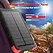 [Upgrade] OUTXE 10000mAh Rugged Power Bank with Flashlight IP67 Waterproof Solar Portable Charger Outdoor Dual USB