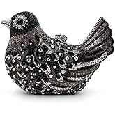 GSYPS Rhinestone Bird Clutch Purse Women's Full Crystal Evening Bag for Wedding Party Handbag