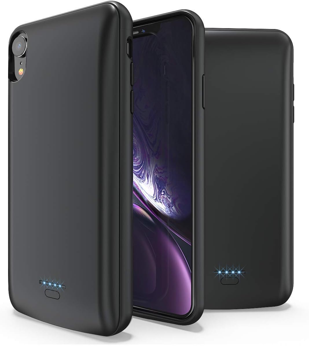 Battery Case for iPhone XR, ALLEASA 5000mAh Protective Charger Case (6.1 inch) Portable Charging Case Extended Battery Pack for iPhone XR, Magnetic Top-Cover Design-Black