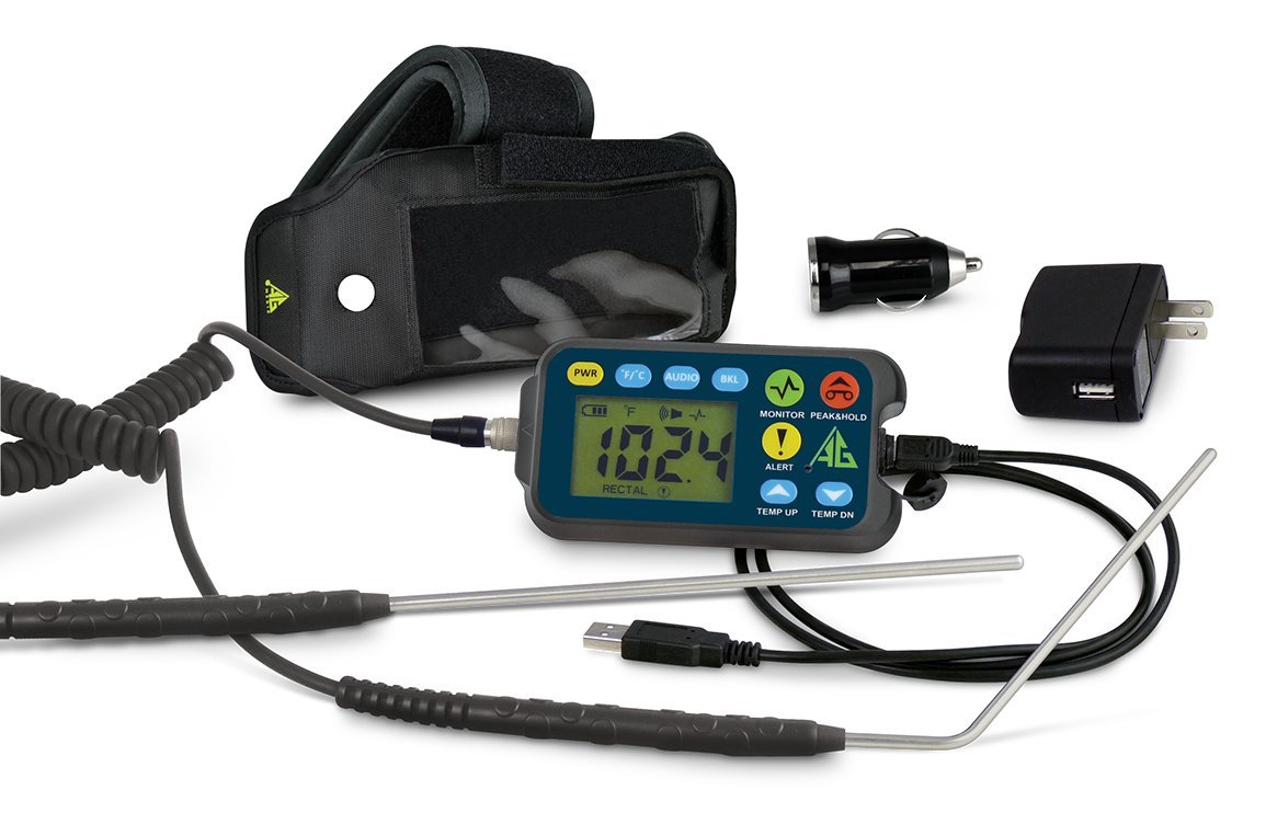 AGMedix AG102 Thermometer with large LED and Arm Holster for easy one