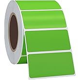 Hycodest Thermal Label 2x1 Sticker Direct Thermal Labels Self-Adhesive Thermal Paper Roll 1000 pcs, Green