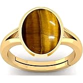 SirDaksh 8.25 Carat Certified Natural Tiger Eye Adjustable Astrological Ring For Men And Women's