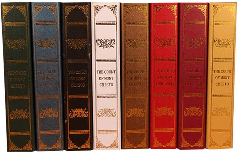 Nifera Decorative Antique Book Box Classic Wooden Leather Book Bookends Simulation Book Room Props Book Bookshelf, Stack, Office, Home, Shelfie, Library Decoration Cool