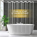 ZEMAHOME Clear PEVA Plastic Shower Curtain Liner