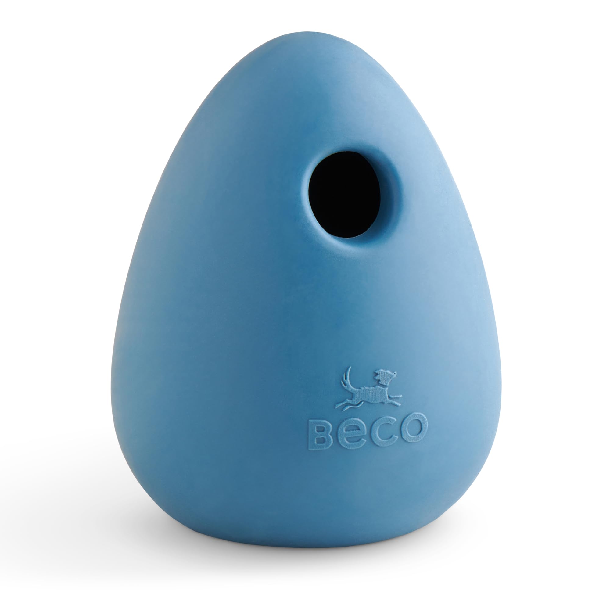 Beco Dog Toy - Boredom Buster Enrichment Toy for Dogs, Interactive Treat Ball, Natural Rubber - Blue — image 1