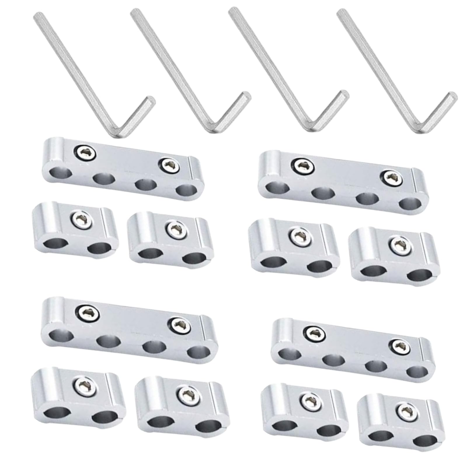 Photo 1 of 12-Piece Spark Plug Wire Separator and Holder Set for 8mm 9mm 10mm Spark Plug Wire Holder Clips - Keep your wires organized and protected! (silver)