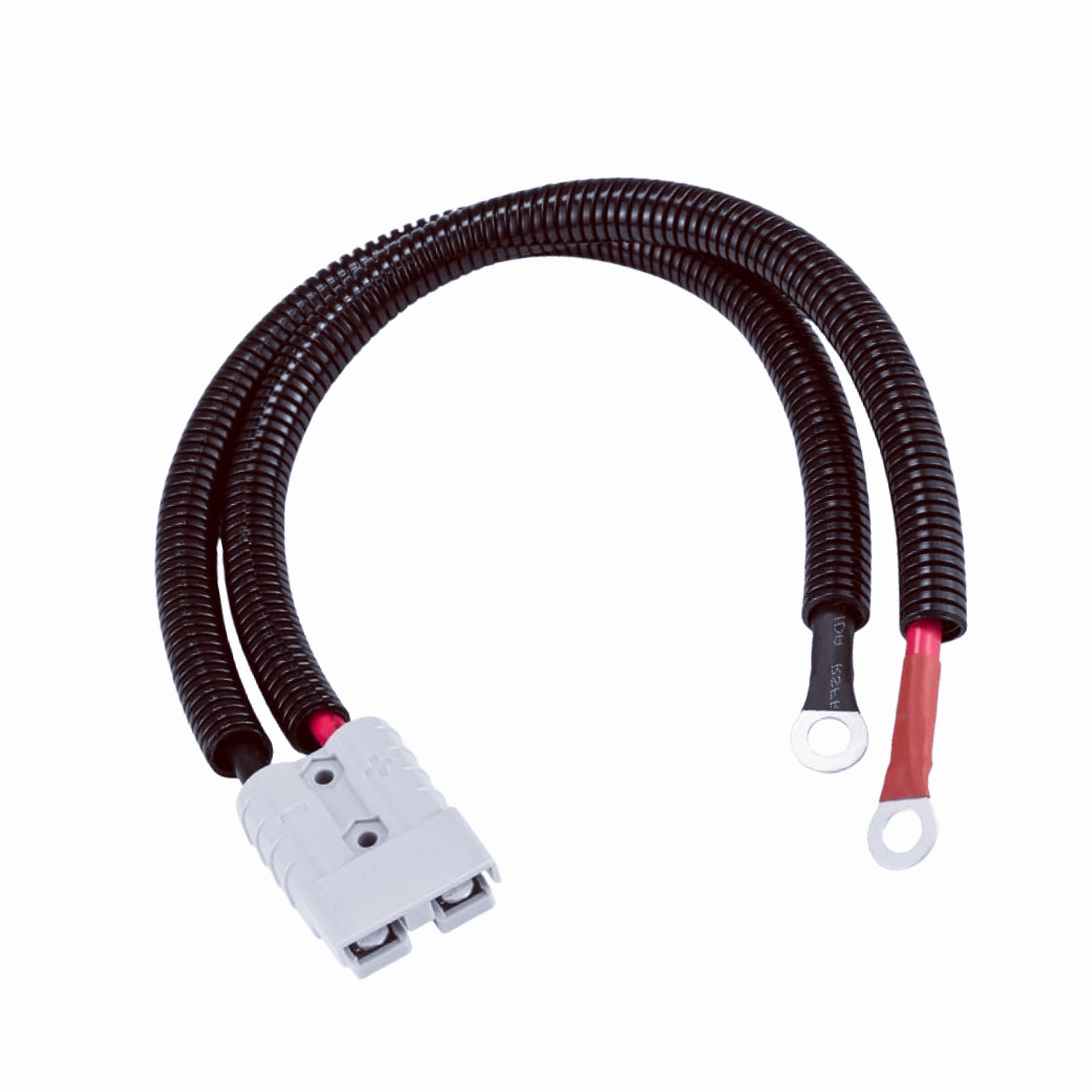 Photo 1 of CNImpetus 8AWG 600V Battery Cable Connector Fit for Anderson-Plug 50Amp Battery Cables Quick Connectors,with O-Ring Terminal, Flexible Pipe Covers(0.98Ft)