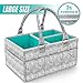 Senrokes Baby Diaper Caddy Organizer - Nursery Storage Portable Diaper Caddy Baby Shower Gift Baskets with Changeable Insert for Baby Diapers, Wipes and Toys to Household, Car and Travel.(Grey)
