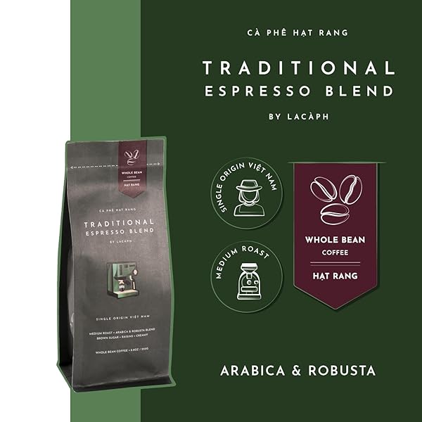 TRADITIONAL ESPRESSO BLEND – VIETNAMESE COFFEE (8.8 OUNCE (PACK OF 1), TRADITIONAL ESPRESSO BLEND)