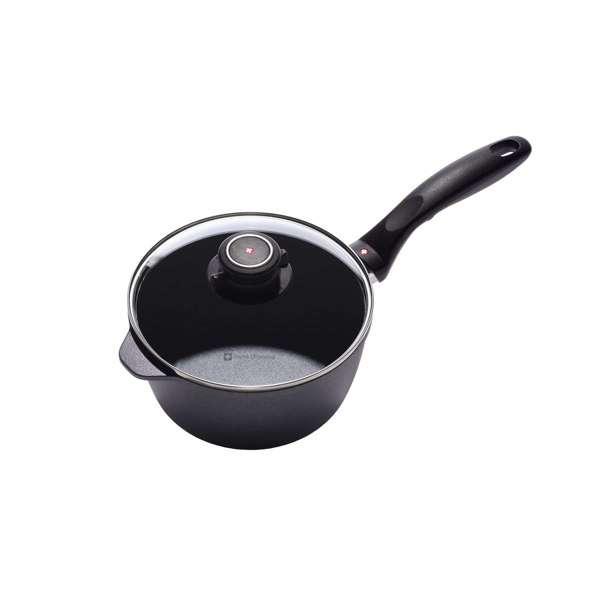 Swiss Diamond Induction Sauce Pan w/Lid - 2.2 Qt. 7" (18cm)